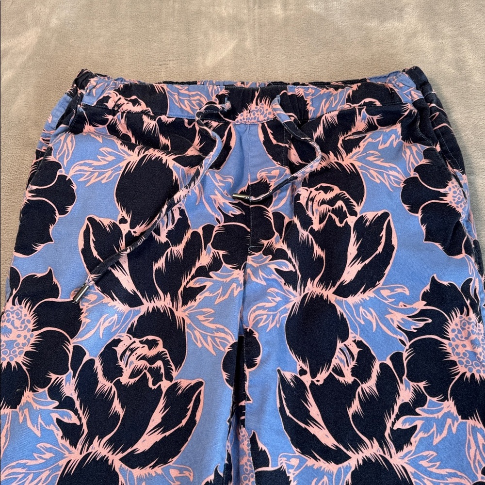 Wildfang The Essential Drawstring Pant Blooming Floral Blue Size Small - Picture 6 of 16